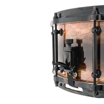 Dixon PDSAN654MRBB-BC 14 X 6.5 Inch Artisan Silkwood Paper Mulberry Tree Snare Drum - Black Reverse Burst