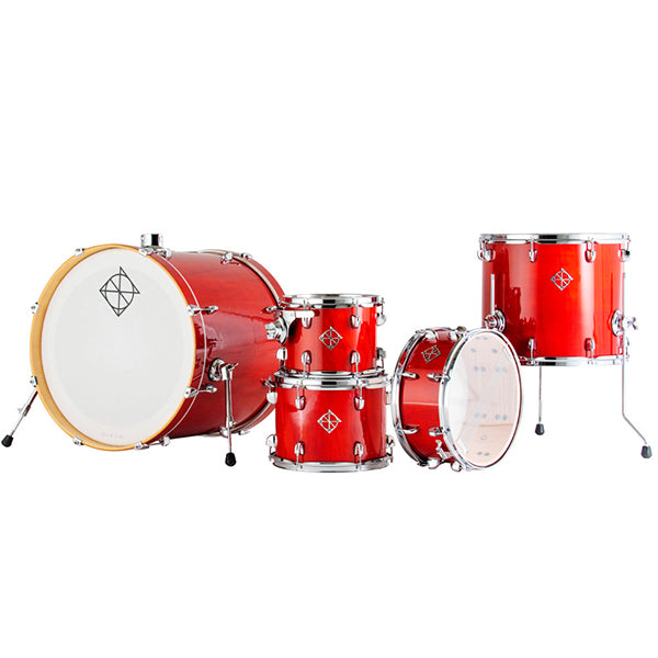 Dixon PODFM522AM Fuse Maple 5 Pieces Acoustic Drum Kit with Hardware - Amber (FM522)