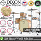 Dixon PODL520PK1SN Little Roomer 5 Pieces  Drum Set Full Package with Hardware and Cymbal - Satin Natural
