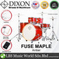 Dixon PODFM522AM Fuse Maple 5 Pieces Acoustic Drum Kit with Hardware - Amber (FM522)