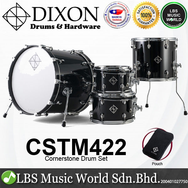 Dixon CSTM422 Cornerstone 4 Pieces Drum Kit Set All Maple Shell (10,12,16,22 Inch)