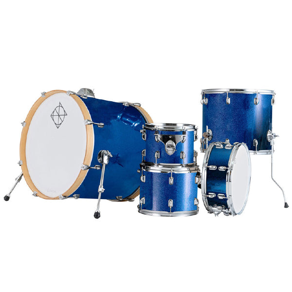 Dixon Spark Birch SPB522OBS Drum Set 5 Piece Complete with Hardware Ocean Blue Sparkle