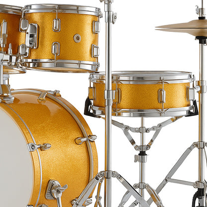 Dixon Spark SP522AMGD Drum Set Complete Standard 5 Piece Drum Kit Bundle Misty Gold