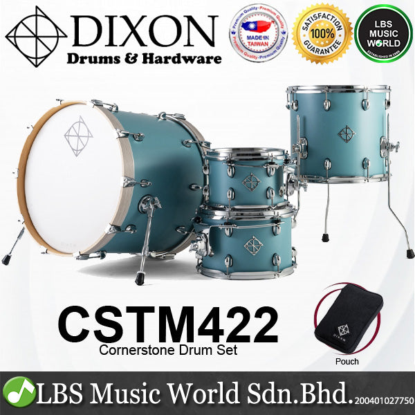 Dixon CSTM422 Cornerstone 4 Pieces Drum Kit Set All Maple Shell (10,12,16,22 Inch)