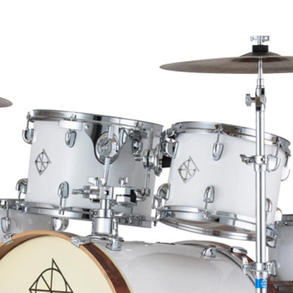 Dixon PODFM522SC Fuse Maple 5 Pieces Acoustic Drum Kit with Hardware - Snow White (FM522)