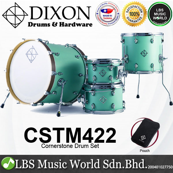 Dixon CSTM422 Cornerstone 4 Pieces Drum Kit Set All Maple Shell (10,12,16,22 Inch)