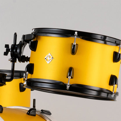 Dixon PODFM522RY Fuse Maple 5 Pieces Acoustic Drum Kit with Hardware - Retro Yellow (FM522)