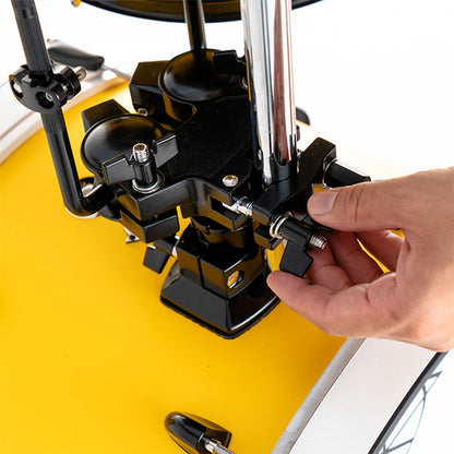 Dixon PODFM522RY Fuse Maple 5 Pieces Acoustic Drum Kit with Hardware - Retro Yellow (FM522)