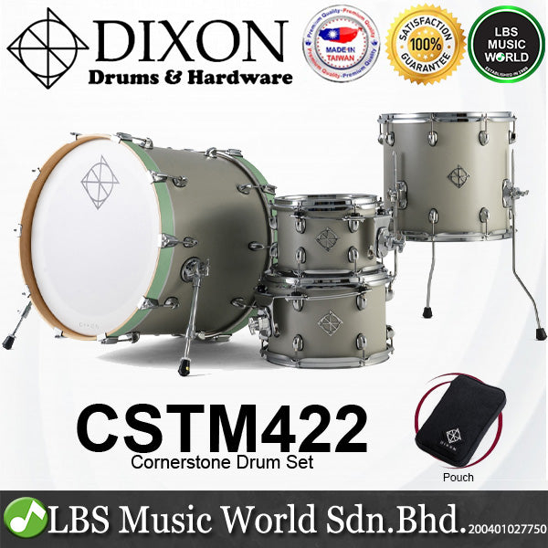 Dixon CSTM422 Cornerstone 4 Pieces Drum Kit Set All Maple Shell (10,12,16,22 Inch)