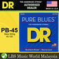 DR Strings PB-45 Pure Blues Quantum Nickel Round Core Bass Guitar Strings - Medium (45-105)