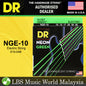 DR Strings NGE10 Hi-Def Neon Green K3 Coated Nickel Plated Steel Electric Guitar Strings - Medium 10-46 (NGE10)