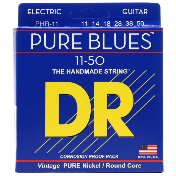 DR Strings PHR-11 Pure Blues Nickel Plated Electric Guitar Strings - Heavy 11-50 (PHR11)