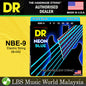 DR Strings NBE-9 Hi-Def Neon Blue K3 Coated Nickel Plated Steel Electric Guitar Strings - Light 09-42 (NBE9)