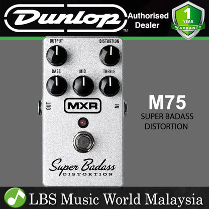 Jim Dunlop MXR M75 Super Badass Distortion Guitar Effects Pedal (M 75)