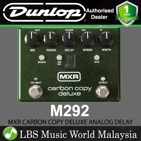 Jim Dunlop MXR M292 Carbon Copy Deluxe Analog Delay Guitar Effect Pedal (M 292)