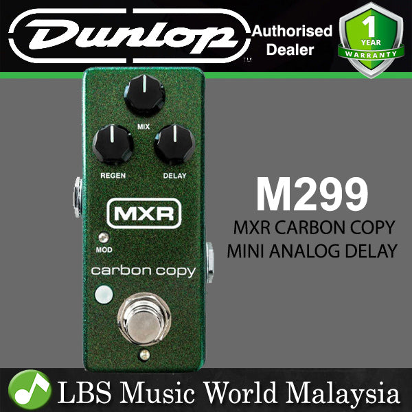 Jim Dunlop MXR M299 Carbon Copy Mini Analog Delay Guitar Effects Pedal (M 299)