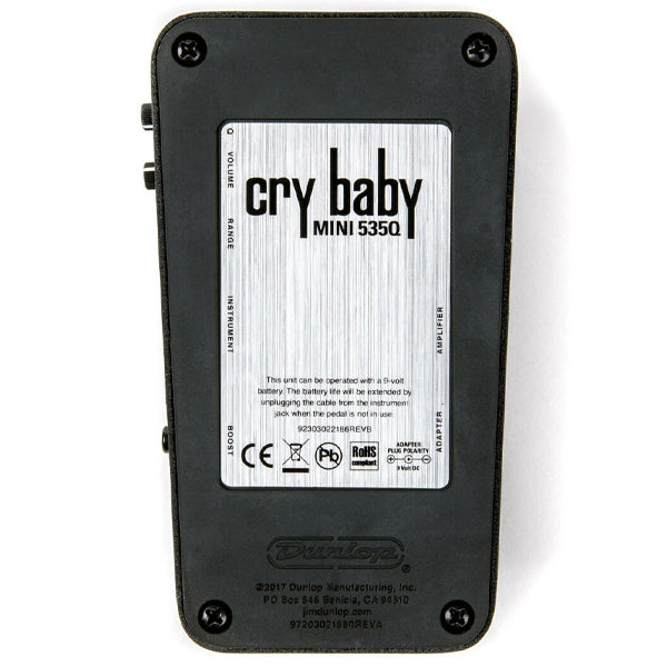 Jim Dunlop CBM535Q Cry Baby Mini 535Q Wah Guitar Effects Pedal (CBM 535Q)
