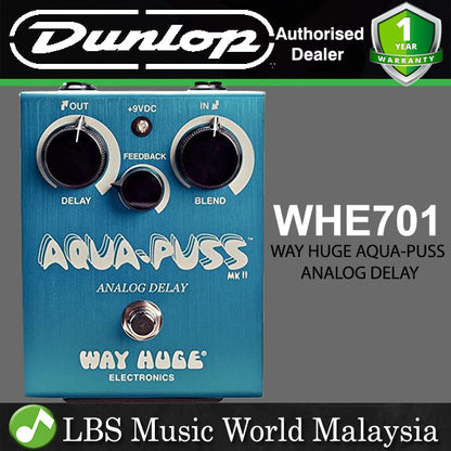 Jim Dunlop Way Huge WHE701 Aqua Puss Analog Delay Guitar Effect Pedal (WHE 701)