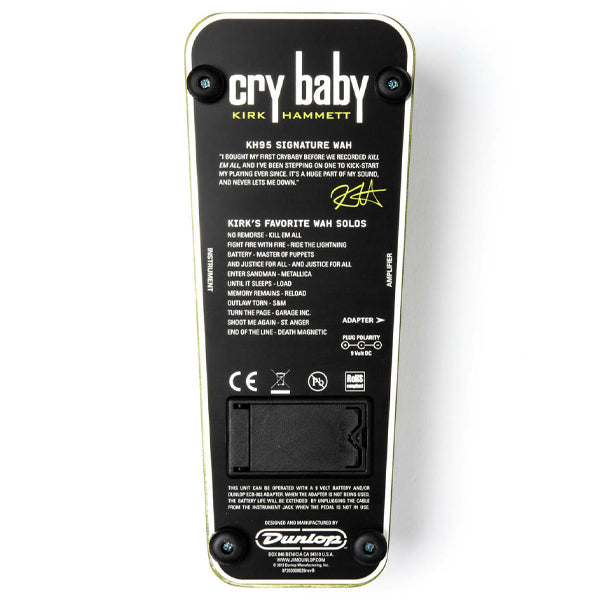Jim Dunlop KH95 Kirk Hammett Signature Cry Baby Wah Guitar Effects Pedal (KH 95)