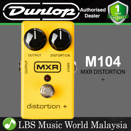 Jim Dunlop MXR M104 Distortion+ Guitar Effects Pedal (M 104)