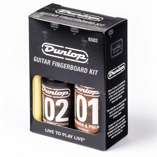 Jim Dunlop 6502 System 65 Guitar Fingerboard Kit, Cleaner, Conditioner Oil with Cloth