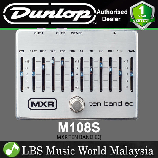 Jim Dunlop MXR M108S 10 Band EQ Guitar Effects Pedal (M108 S M 108 S)