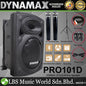 Dynamax PRO101D 250 Watt 10 Inch Active Bluetooth Portable Speaker System with 2 Wireless Handheld Microphone (PRO101 D)