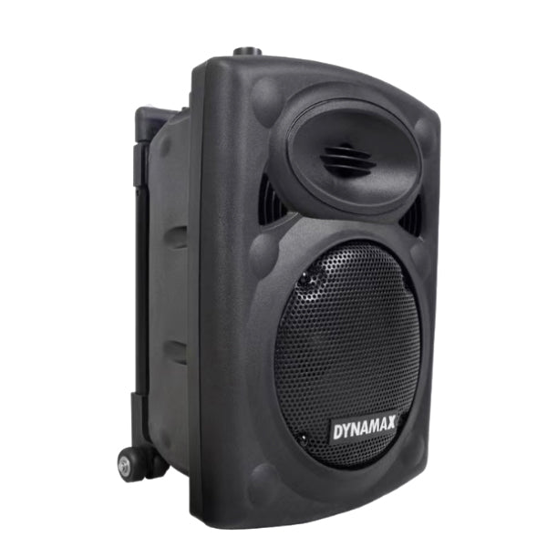 Dynamax PRO121C 250Watt 12 Inch Bluetooth Active Portable PA System Active Speaker with 2 Handheld Microphone