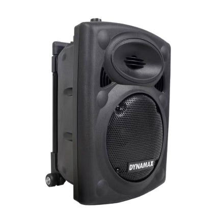 Dynamax PRO121C 250Watt 12 Inch Bluetooth Active Portable PA System Active Speaker with 2 Handheld Microphone