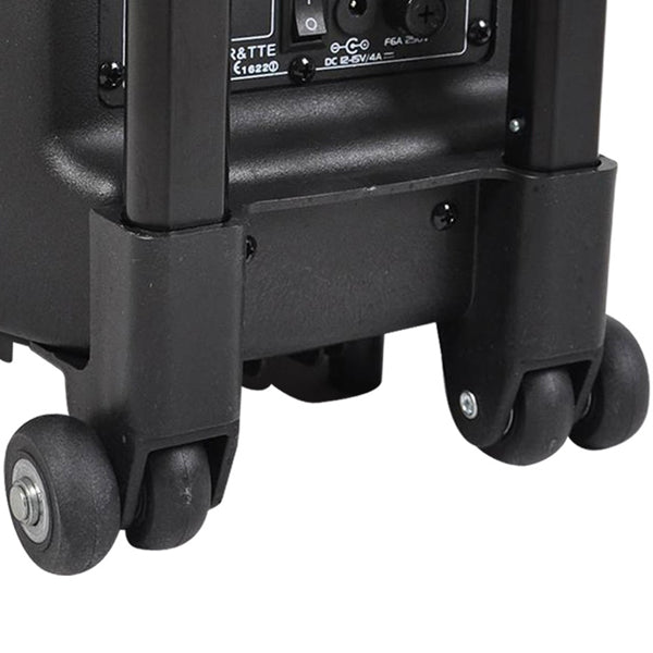 Dynamax PRO151D 450 Watt 15 Inch Active Bluetooth Speaker System with 2 Wireless Handheld Microphone