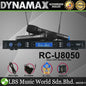 Dynamax RC-U8050 Dual UHF Wireless Mic For Performance Speech Microphone System (RCU8050 RC U8050)
