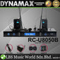 Dynamax RC-U8050 Dual UHF Wireless Mic For Performance Speech Microphone System (RCU8050 RC U8050)