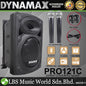 Dynamax PRO121C 250Watt 12 Inch Bluetooth Active Portable PA System Active Speaker with 2 Handheld Microphone