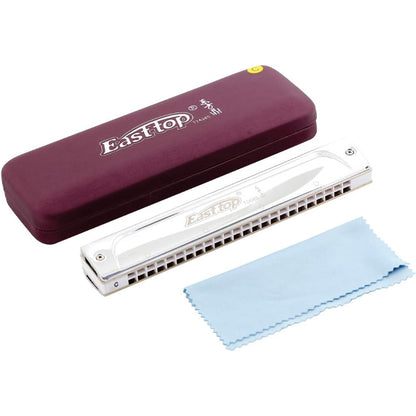 Easttop T2406S 24 Holes Professional Tremolo Mouth Organ Harmonica - A B C D E F G