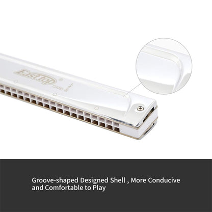 Easttop T2406S 24 Holes Professional Tremolo Mouth Organ Harmonica - A B C D E F G