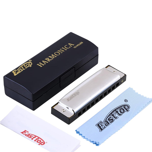 Easttop T10-3 10 Holes Diatonic Stainless Steel Harmonica (T103)