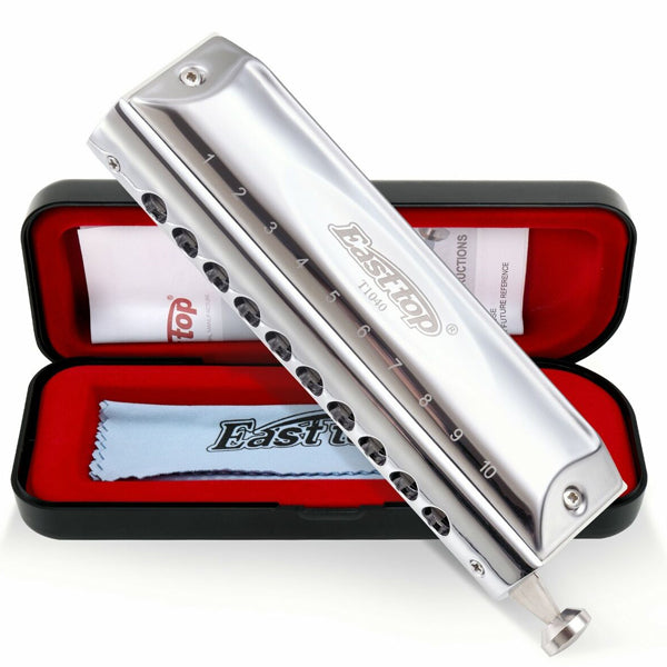 Easttop T1040-C 10 Holes 40 Tones Professional Chromatic Harmonica - C Key (T1040)