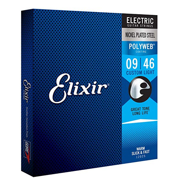 Elixir 12025 Polyweb Electric Guitar Nickel Plated Steel Custom Light (9-46)