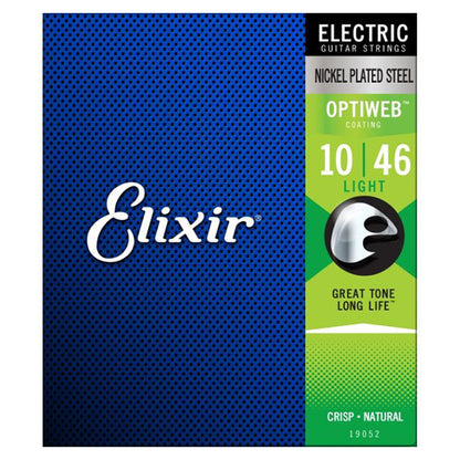 Elixir 19052 Optiweb Electric Guitar String Nickel Plated Steel Light Crisp Natural (10-46)