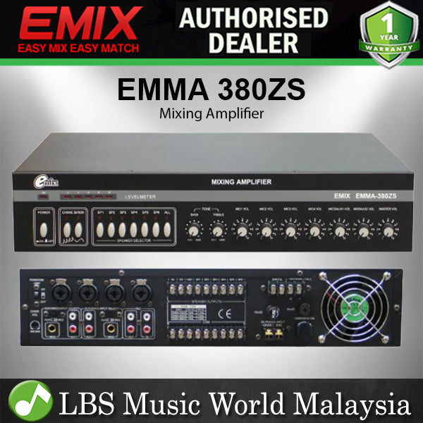 [Clearance] Emix EMMA 380ZS 380 Watt Mixing Amp Power Amplifier with 6 Zones Control (380 ZS)