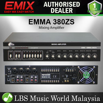 [Clearance] Emix EMMA 380ZS 380 Watt Mixing Amp Power Amplifier with 6 Zones Control (380 ZS)