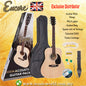 ENCORE EWP-100N Dreadnought Natural Wood Acoustic Guitar Bundle Starter Pack Package