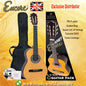 Encore ENC12OFT Natural Wood Half Size Classic Guitar Bundle Starter Pack Package