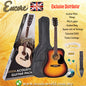 ENCORE EWP-100SB Dreadnought Sunburst Acoustic Guitar Bundle Starter Pack Package