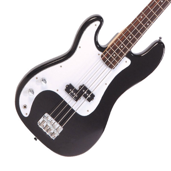 Encore LH-E4BLK Left Handed Bass Guitar Black Glossy Blaster Electric Bass Guitar
