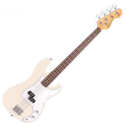 ENCORE EBP-E4VW White Bass Guitar Package Starter Pack Electric Bass Guitar Bundle