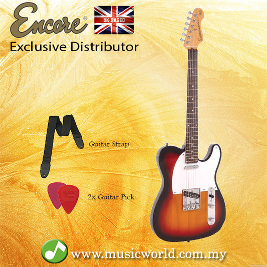 Encore E2SB Electric Guitar 3 Tone Sunburst