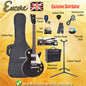 ENCORE EBP-E99BLK Black Electric Guitar Package Starter Pack Electric Guitar Bundle
