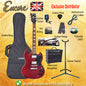 ENCORE EBP-E69BLK Cherry Red Electric Guitar Package Starter Pack Electric Guitar Bundle