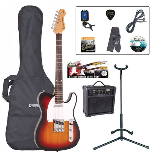ENCORE E2SB Electric Guitar Pack Bundle Starter - Sunburst
